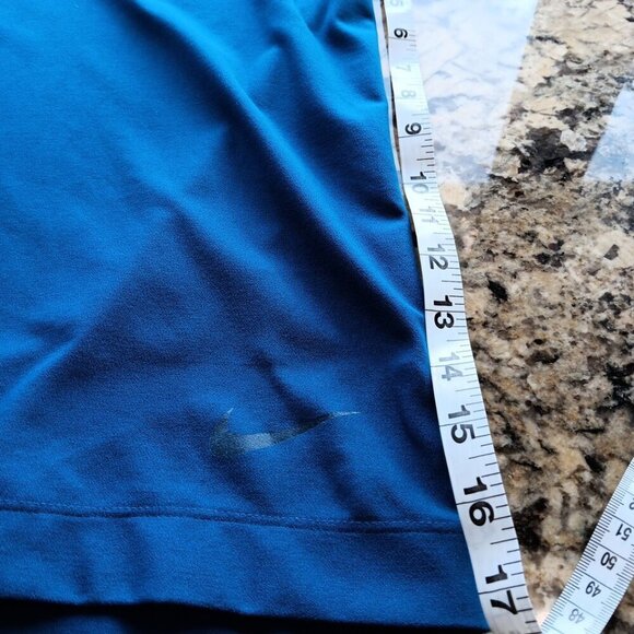 Medium Men’s Nike Golf Fit Dry Polyester Blue Golf Polo Swoosh Logo Very Good - Picture 9 of 11